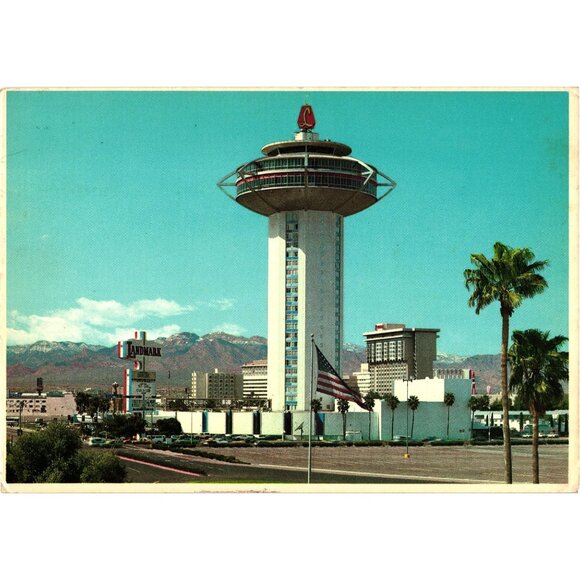 Vintage Landmark Hotel Casino Las Vegas Postcard 1986 John Hinde Unused Original - Picture 1 of 2